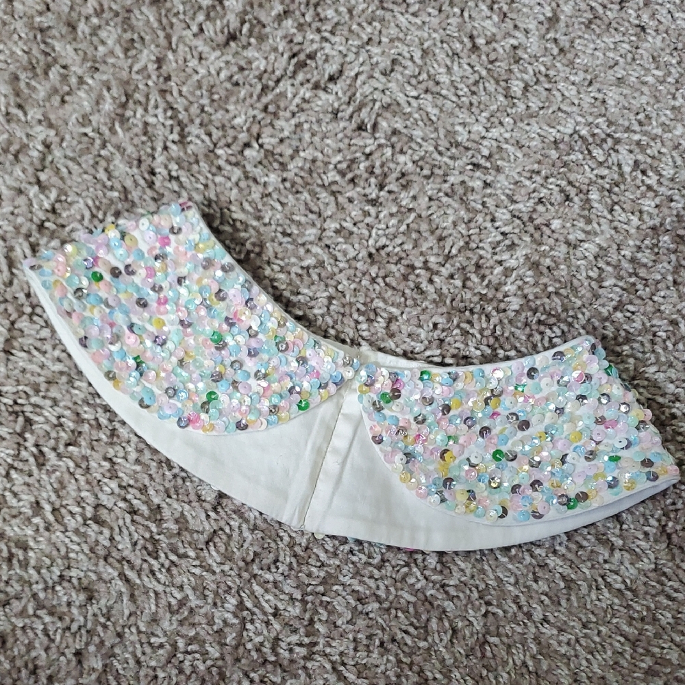 Sequin Embellished Collar